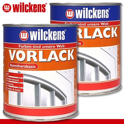 Wilckens 2x 750 ml Vorlack auf Kunstharzbasis für innen & außen schnelltrocknend