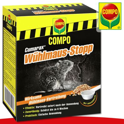 COMPO 200 g Cumarax® Wühlmaus-Stopp Vergrämer Repeller Schermäuse Garten Gemüse