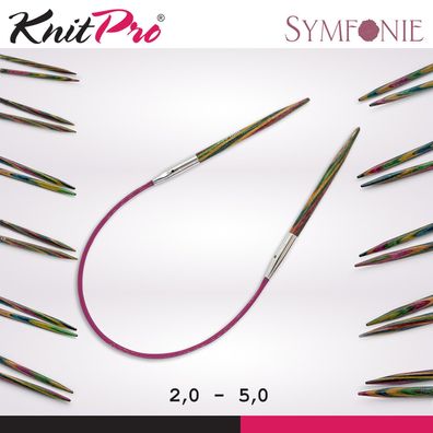 Knit Pro Symfonie Rundstricknadeln 25cm nachhaltiges Birkenholz 11 Größen