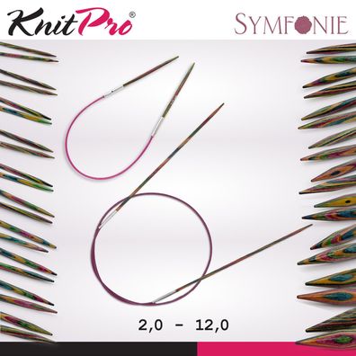 Knit Pro Symfonie Rundstricknadeln 25 - 150cm nachhaltiges Birkenholz 19 Größen