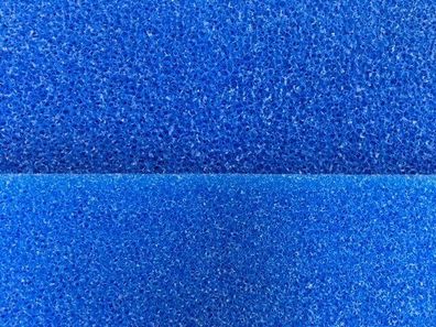 Filterschwamm Filtermatte blau 50 x 50 x 10 cm Grob und Fein für Teich Aquarium