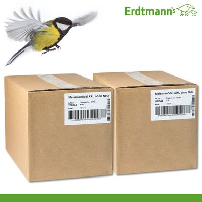 Erdtmanns 2 x 6000 g Meisenknödel ohne Netz (je 12 Stück) im Karton Vogelfutter