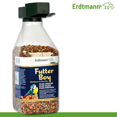 Erdtmanns Futterboy Plus gefüllt mit 800 g Ergänzungsfuttermittel für Wildvögel
