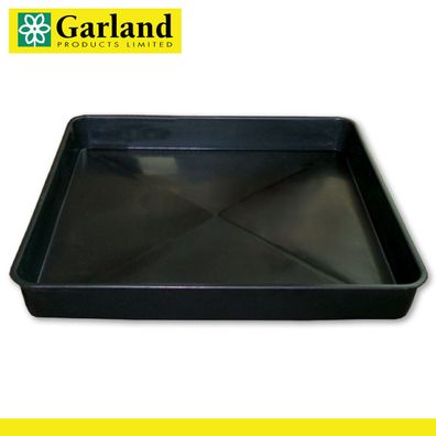 Garland Pflanzschale 60 x 60 x 7 cm schwarz matt Kunststoff für Innen und Außen