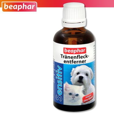 Beaphar 50 ml Sensitiv Tränenfleckentferner Tränen Entferner Hunde Katzen