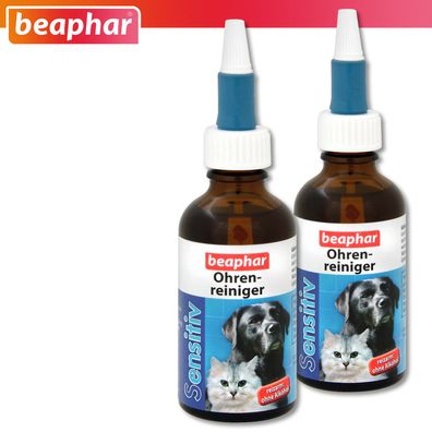 Beaphar 2 x 50 ml Sensitiv Ohrenreiniger Ohrenpflege Pflege Hund Katze