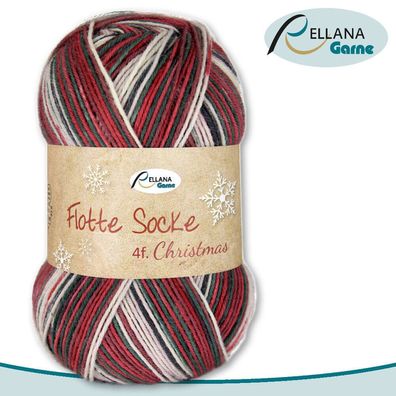 Rellana 100 g Flotte Socke Christmas 2022 4-fädig Sockenwolle