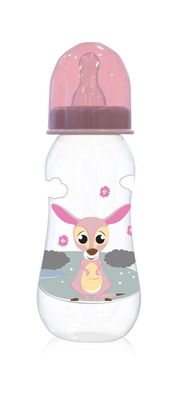 Baby Care Babyflasche 250 ml Tiere Silikonsauger Größe 0+ Schutzdeckel ab Geburt