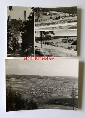 2 DDR Ansichtskarten Mehrbild AK Tellerhäuser Königswalde Erzgebirge Sachsen