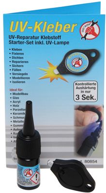 BGS Diy UV-Kleber inkl. UV-Lampe | Flasche 3 g