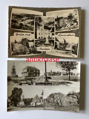 2 DDR Ansichtskarten Mehrbild AK Satzung Lauenstein Erzgebirge Sachsen