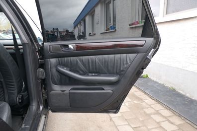1x Audi A6 4B Türverkleidung Verkleidung Tür hinten rechts Leder onyx