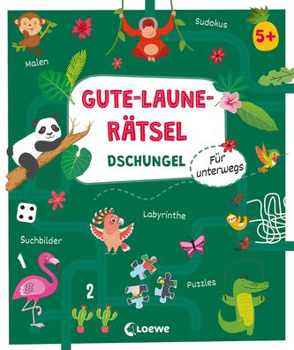 Gute-Laune-Raetsel fuer unterwegs - Dschungel Lernspiel-Sammlung zu