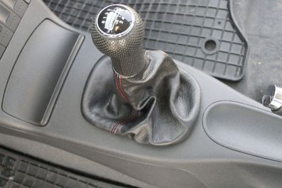 VW Lupo Polo 6N Schaltknauf Schaltsack Schaltung Schaltknüppel schwarz rot