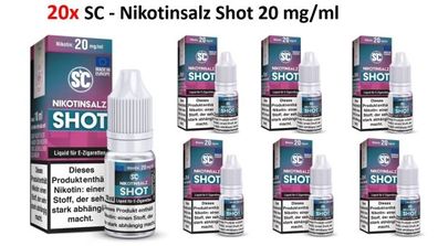 SC - 20x Nikotinsalz Shot 20 mg/ ml