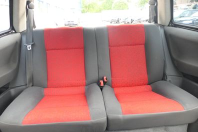 Lupo Seat Arosa Sitz Rückbank Sitzfläche für Kopfstützen rot schwarz + Kopfstütz