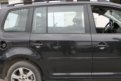VW Touran 1T 1T3 Tür hinten rechts schwarz metallic LC9Z black metal + Scheibe