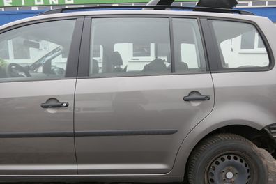 VW Touran 1T Tür hinten links grau LD7S mit Scheibe - OHNE Anbauteile
