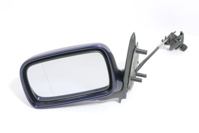 VW Polo 6N manueller manuell Spiegel Außenspiegel links mit Glas blau LN5Y winds