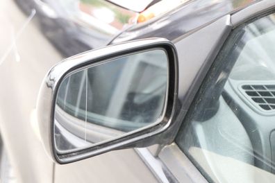 VW Polo 6N manueller manuell Spiegel Außenspiegel links mit Glas schwarz LC9Z b