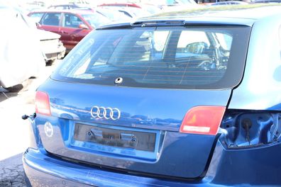 Audi A3 8P 4/5-Türer Heckklappe Klappe Schei hinten blau LZ5C ohne Anbauteile