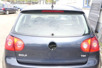 VW Golf 5 V Heckklappe hinten Kofferraumklappe + Scheibe grau LC5F blau