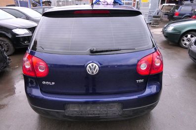 VW Golf 5 V Heckklappe hinten Kofferraumklappe Scheibe blau LD5Q Klappe