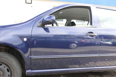 Skoda Fabia 6Y Kombi + Limousine Tür vorne links Fahrertür blau LF5U ohneAnbaute