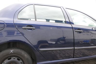 Skoda Fabia 6Y Limousine Schrägheck Tür hinten rechts blau LF5U