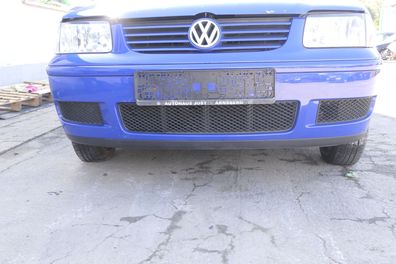 VW Polo 6N2 Stoßstange vorne Frontstoßstange Stoßfänger blau LA5C + Grill