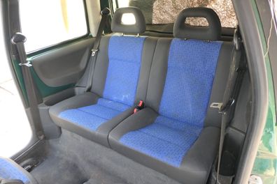 VW Lupo Seat Arosa Sitz Rückbank Sitzfläche Sitze mit Kopfstützen blau schwarz