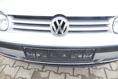 VW Golf 4 Grill Kühlergrill mit VW Zeichen Logo silber LA7W reflexsilber