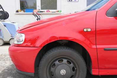 VW Polo 6N 6N1 Kotflügel vorne links rot LP3G - Delle
