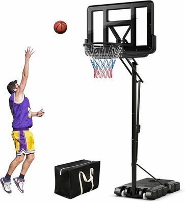 Basketballständer 245-305 cm höhenverstellbar, Basketballkorb mit Ständer & 2 Rädern