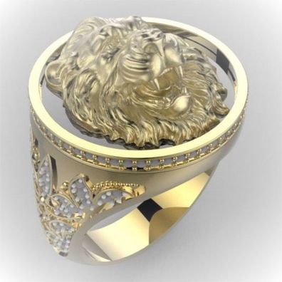 Wunderschöner Löwen Herren Ring US Größe 9 bis 12