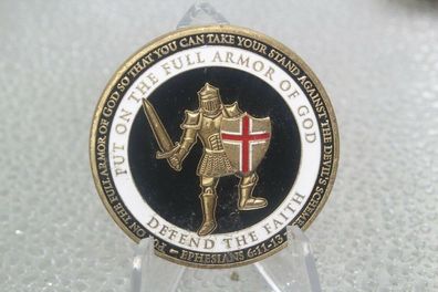 US Navy Put on the Full Armor of God Challenge Medaille mit Farbe USA