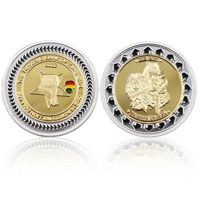 Medaille Zimbabwe 2008 Silber/ Gold Plated