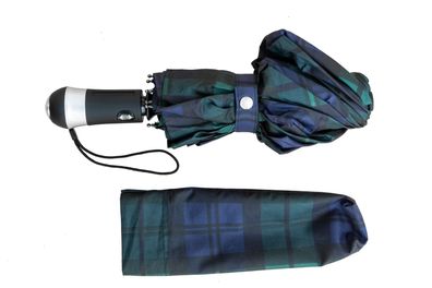 Origin Outdoors Regenschirm 'LED-Trek', blau-grün kariert