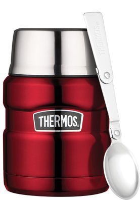 Thermos Essensbehälter 'King' mit Löffel, 0, 47 L, rot