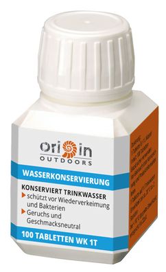 Origin Outdoors Wasserkonservierung, 100 Tabletten, WK 1T