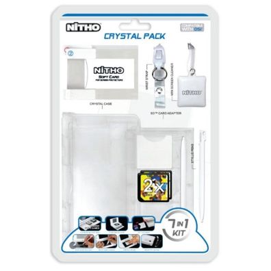 Nitho 7in1 Pack Hardcase Tasche Folie SD-Adapter Stifte für Nintendo DSi Konsole