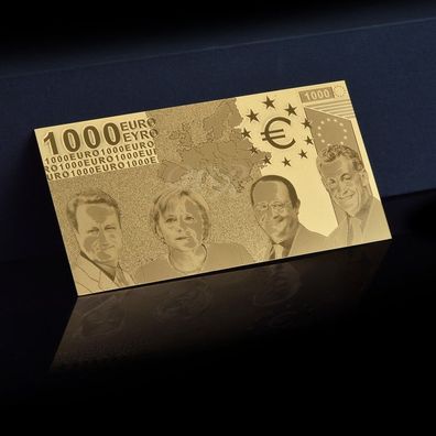 1000 Euro Goldfolie Banknote Europa