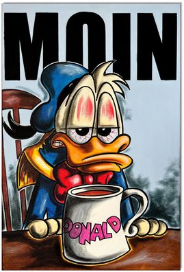 Klausewitz: Original Acryl auf Leinwand: Donald Duck: MOIN! / 40x60 cm
