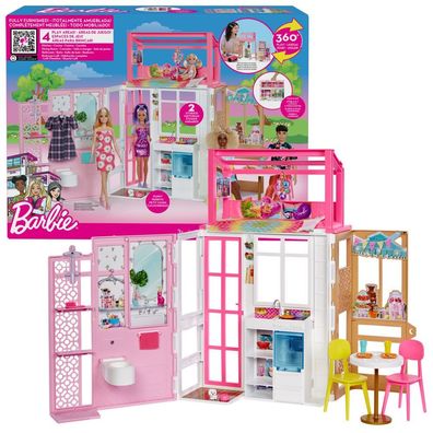 2 Etagen Haus | Barbie | Mattel HCD47 | mit Hündchen, Möbeln & Zubehör