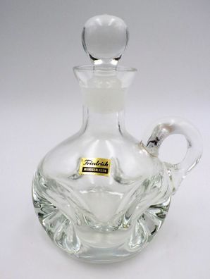 Karl Friedrich Glas mundgeblasen - kubische design Flasche - Vintage #J