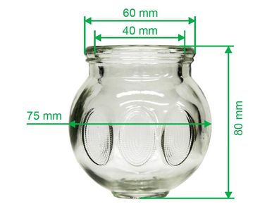 Schröpfglas XL Schröpfgläser Feuerschröpfen aus Glas 6 cm