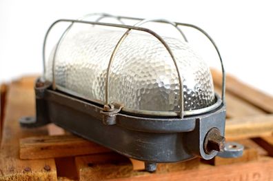 Bunkerlampe Wandlampe Fabriklampe Schildkrötenlampe Alt IndustrialLamp Antik Vintage