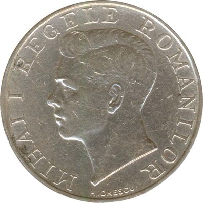 Rumänien 250 Lei 1941 Mihai I Silber*