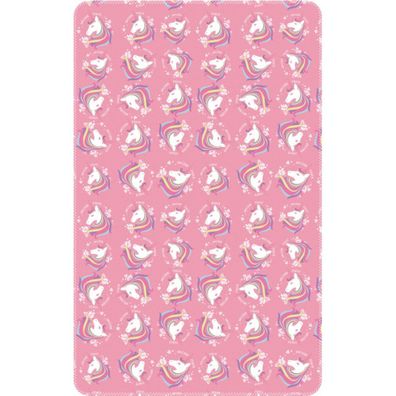 decke Unicorn Mädchen 150 x 95 cm Polyester rosa