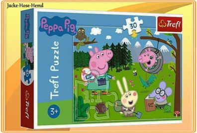 Trefl Puzzle Peppa Pig 30 Teile Waldausflug Schweinchen Wald Gr. 27x20cm NEU